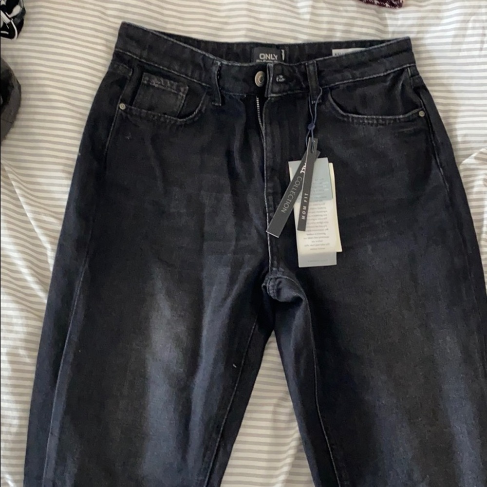 Brand New ASOS High Waisted Black Mom Jeans